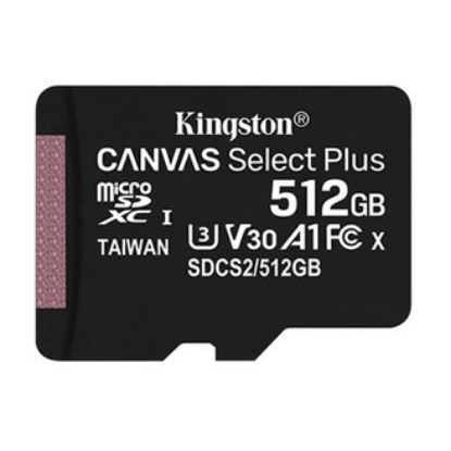 Imagem de MicroSD Kingston 512Gb Class10 (U3) 4K Canvas Select Plus 85/100MB/s