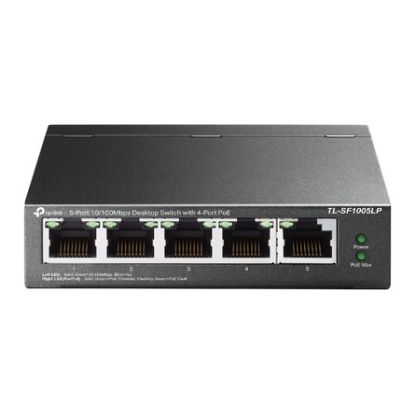 Imagem de Switch de Rede TP-Link 5 Portas 10/100Mbps 4x PoE - TL-SF1005LP
