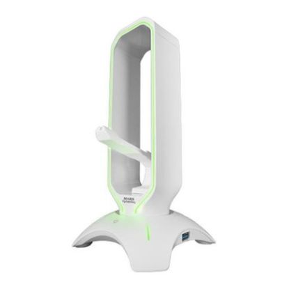Imagem de Suporte Headset Mars Gaming MHHPROW 3-em-1 RGB Branco