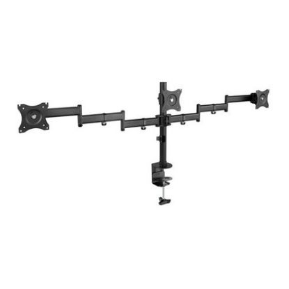 Imagem de Suporte Mesa Articulado p/ 3 Ecrãs 13"/27" TooQ Preto