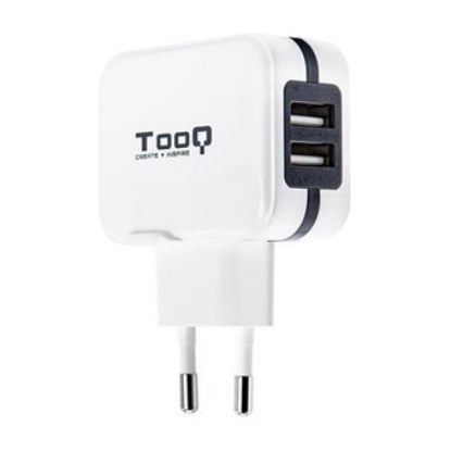 Imagem de Carregador de Tomada TooQ 2 Portas USB 17W 3.4A Branco