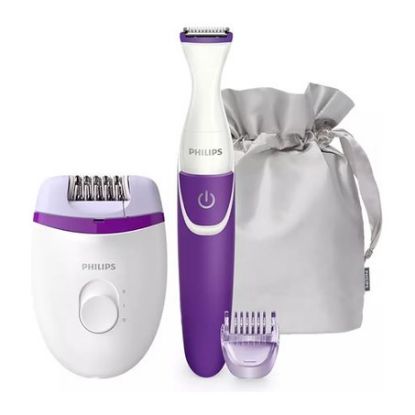 Imagem de Depiladora Philips Satinelle Essential BRP505/00 Branca/Roxa