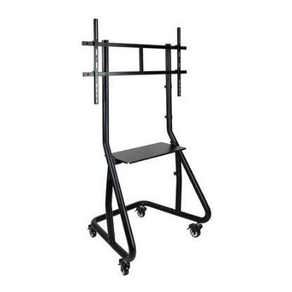 Imagem de Suporte Chão Móvel p/ Ecrã 60"/105" TooQ c/ Prateleira Preto