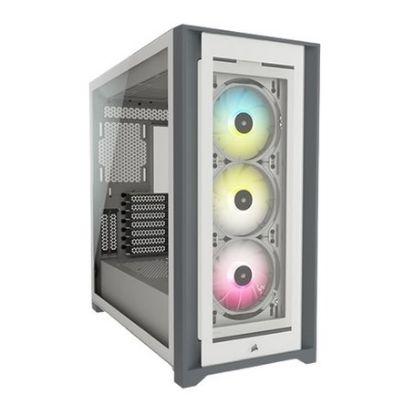 Imagem de Caixa Corsair iCUE 5000X RGB Branca (ATX) (Vidro Temperado)
