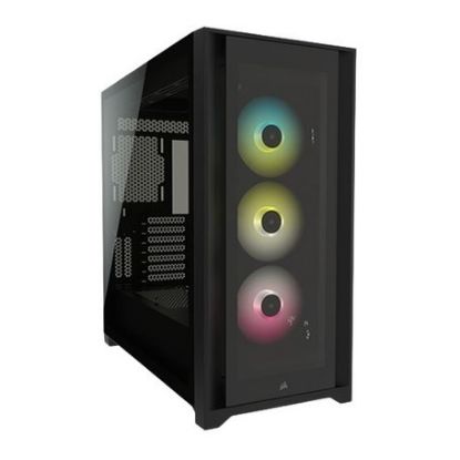 Imagem de Caixa Corsair iCUE 5000X RGB Preta (ATX) (Vidro Temperado)