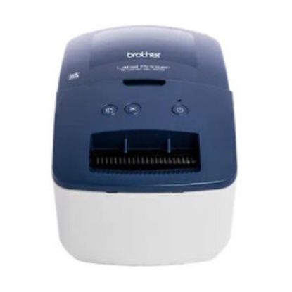 Imagem de Impressora Térmica Etiquetas Brother QL-600B 62mm (USB) Branca/Azul
