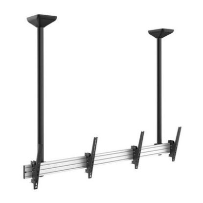 Imagem de Suporte Teto p/ 2 Ecrãs 45"/55" Equip Inclinável Preto