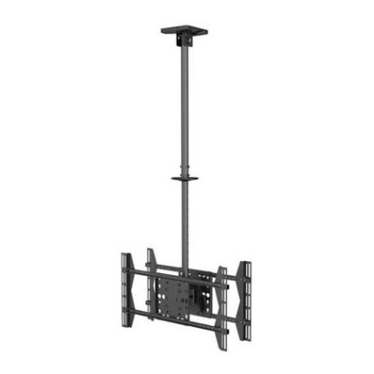 Imagem de Suporte Teto Extensível p/ 2 Ecrãs 32"/65" Equip Inclinável/Giratório Preto