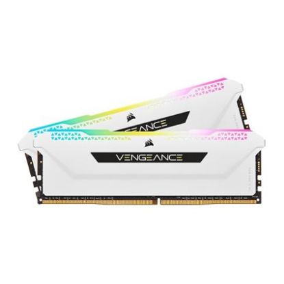 Imagem de Dimm DDR4 Pack 2x 16GB (32GB) Corsair CL16 3200Mhz Vengeance RGB PRO SL Branca