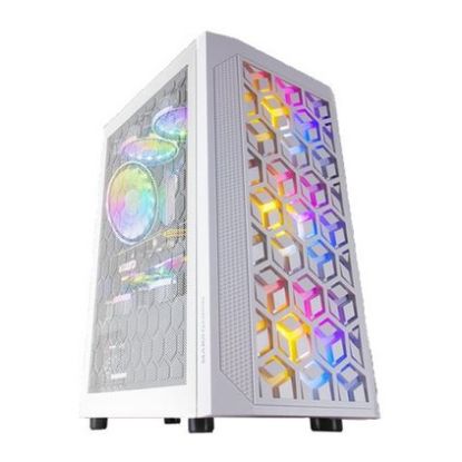 Imagem de Caixa Mars Gaming MC MESH RGB Branca (Micro-ATX) (Acrílico)