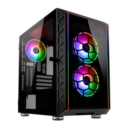 Imagem de Caixa Kolink Citadel Glass SE ARGB Preta (Micro-ATX) (Vidro Temperado)