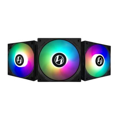 Imagem de Ventoinha 120mm Lian Li UNI ST120 RGB PWM Preta (Pack3) + Controlador