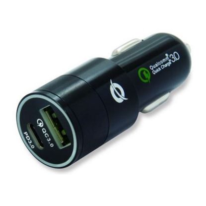 Imagem de Carregador de Isqueiro Conceptronic USB + Type-C 36W Preto