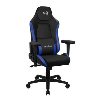 Imagem de Cadeira Gaming Aerocool Crown Leatherette Preta/Azul