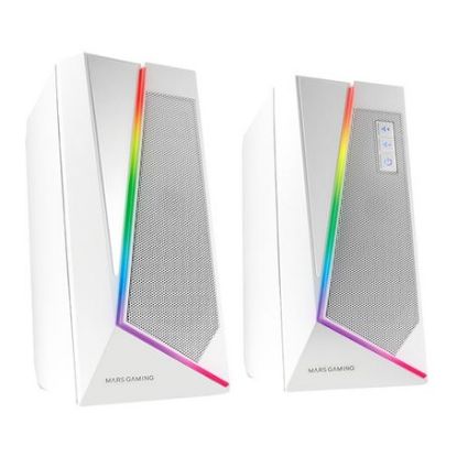 Imagem de Colunas Mars Gaming MS7 RGB 2.0 20W Bluetooth Brancas