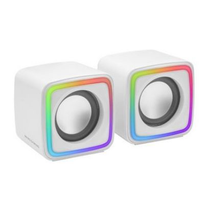 Imagem de Colunas Mars Gaming MSCUBE RGB 2.0 8W Brancas