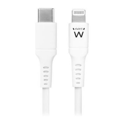 Imagem de Cabo Lightning p/ USB Type-C Ewent Branco - 2Mtr