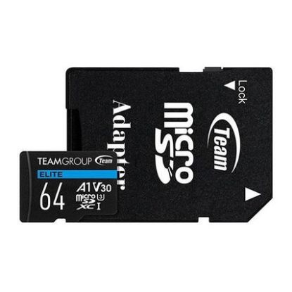 Imagem de MicroSD TeamGroup 64GB Class10 (U3) V30 45/90MB/s + AdaptadorSD