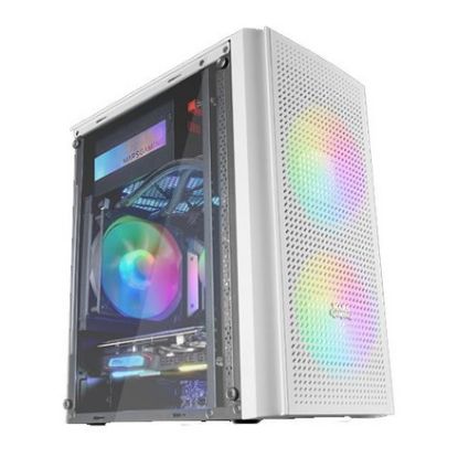 Imagem de Caixa Mars Gaming MC300 RGB Branca (Micro-ATX) (Vidro Temperado)
