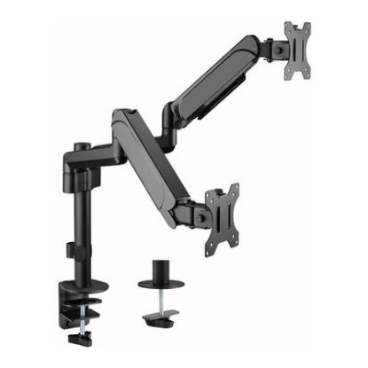 Imagem de Suporte Mesa Articulado p/ 2 Ecrãs 17"/32" Equip Preto