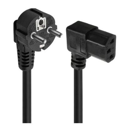 Imagem de Cabo de Alimentação IEC C13 Ewent 90º Preto - 1.8Mtr