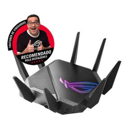 Imagem de Router Asus Wireless GT-AXE11000 ROG Rapture Tri-Band 1x 2.5Gbps + Gigabit WiFi 6 Preto
