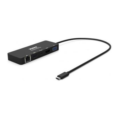 Imagem de Docking Station Port DesignsType-C VGA + HDMI + RJ45 + Type-C + USB3.0 Multiport 85W Preto