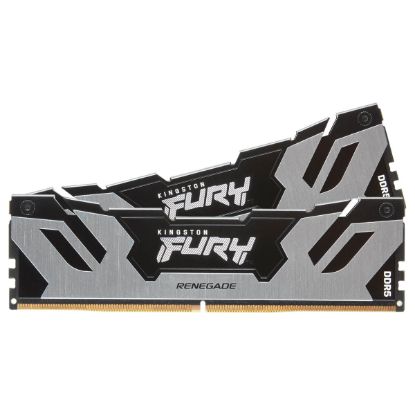 Imagem de Dimm DDR5 Pack 2x 16GB (32GB) Kingston CL32 6400Mhz Fury Renegade Prateado