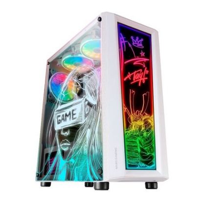 Imagem de Caixa Mars Gaming MCART Artistic ARGB Branca (ATX) (Vidro Temperado)