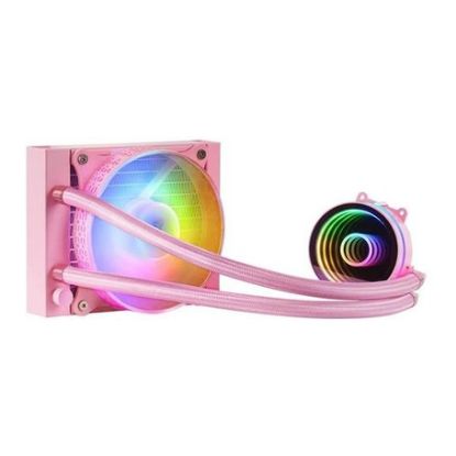 Imagem de Cooler CPU Mars Gaming MLONE120 FRGB Infinity Mirror Liquid Rosa