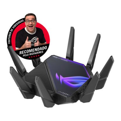 Imagem de Router Asus Wireless GT-AXE16000 ROG Rapture Quad-Band 1x 2.5Gbps + Gigabit WiFi 6E Preto