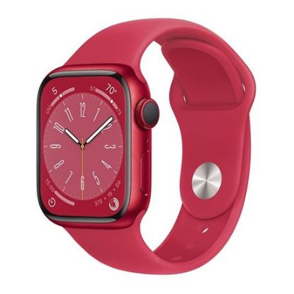 Imagem de Apple Watch Series 8 GPS Alumínio (PRODUCT) Red | Bracelete Sport (PRODUCT) Red (45mm)