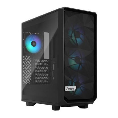 Imagem de Caixa Fractal Design Meshify 2 Compact RGB TG Light Preta (ATX) (Vidro Temperado)