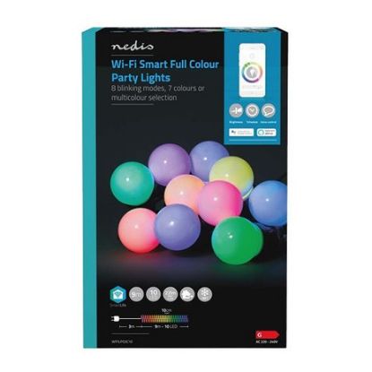 Imagem de Iluminação Decorativa Nedis SmartLife Wi-Fi RGB 10 Leds (50mm) 9Mtr