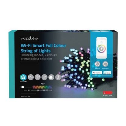 Imagem de Iluminação Decorativa Nedis SmartLife Wi-Fi RGB 168 Leds 20Mtr
