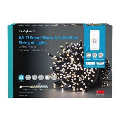 Imagem de Iluminação Decorativa Nedis SmartLife Wi-Fi Quente Frio 400 Leds 20Mtr