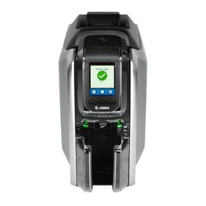 Imagem de Impressora Térmica Cartões Zebra ZC300 Dual Sided (USB/RJ45) Preta/Prateado