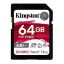 Imagem de Secure Digital Kingston 64GB Class10 (U3) 8K 300/260MB/s Canvas React Plus
