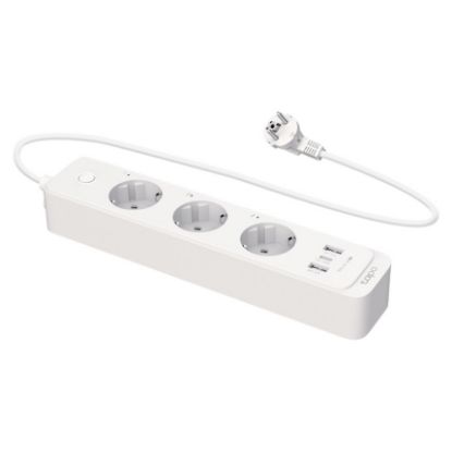 Imagem de Bloco de 3 tomadas Inteligente Wi-Fi c/ 2x USB + 1x Type-C TP-Link Tapo S200D Branco