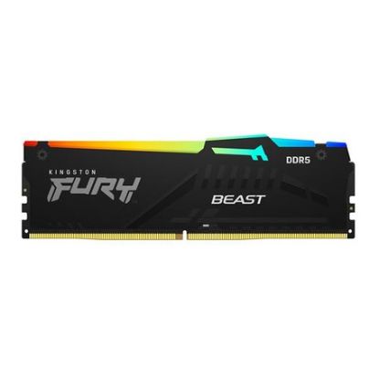 Imagem de Dimm DDR5 16GB Kingston CL36 EXPO 5200MT/s 1Rx8 Fury Beast RGB Preta