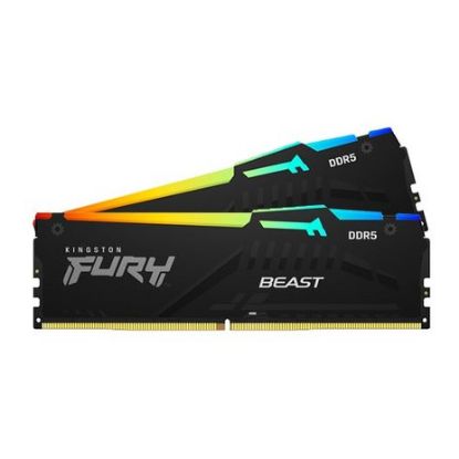 Imagem de Dimm DDR5 Pack 2x 16GB (32GB) Kingston CL36 EXPO 5200MT/s Fury Beast RGB Preta