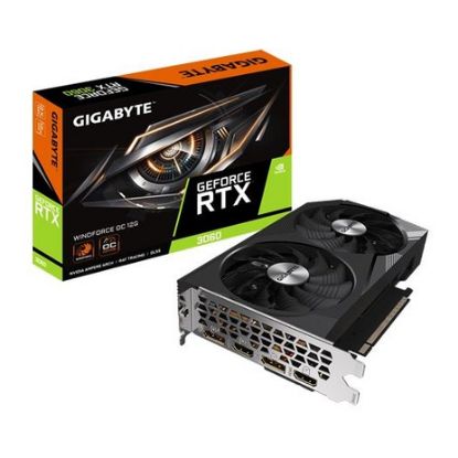 Imagem de Placa Gráfica Gigabyte GeForce RTX 3060 WINDFORCE OC 12GB LHR