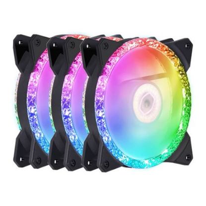 Imagem de Ventoinha 120mm Cooler Master MasterFan MF120 ARGB PWM Prismatic 3in1 (Pack3)