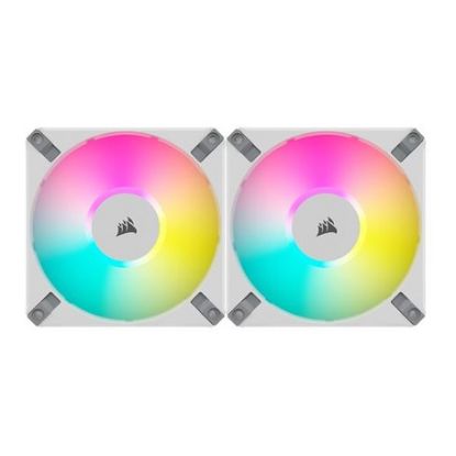 Imagem de Ventoinha 140mm Corsair AF140 Elite RGB Branca (Pack2)