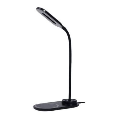 Imagem de Candeeiro Mesa LED Gembird com Carregador Wireless Preto