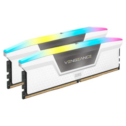 Imagem de Dimm DDR5 Pack 2x 16GB (32GB) Corsair CL40 6000Mhz Vengeance RGB Branca