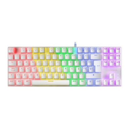 Imagem de Teclado Mars Gaming MK80 TKL Mecânico FRGB Branco - Switch Red (PT)