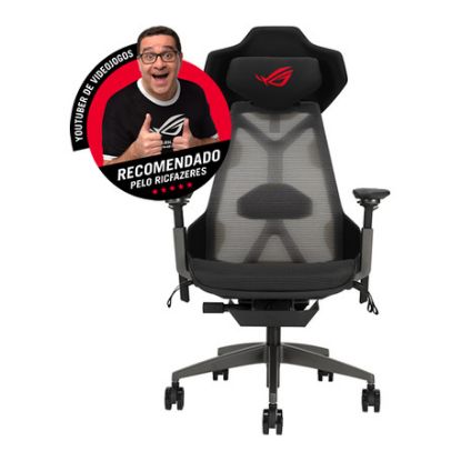 Imagem de Cadeira Ergonómica Gaming Asus ROG Destrier Ergo Preta