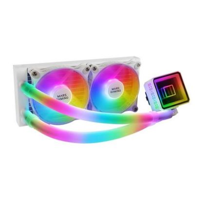 Imagem de Cooler CPU Mars Gaming MLULTRA240 ARGB Infinity Mirror Liquid Branco