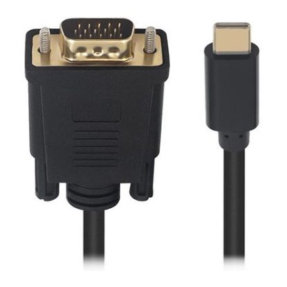 Imagem de Cabo Adaptador Type-C p/ VGA M/M Ewent Preto - 1.8Mtr